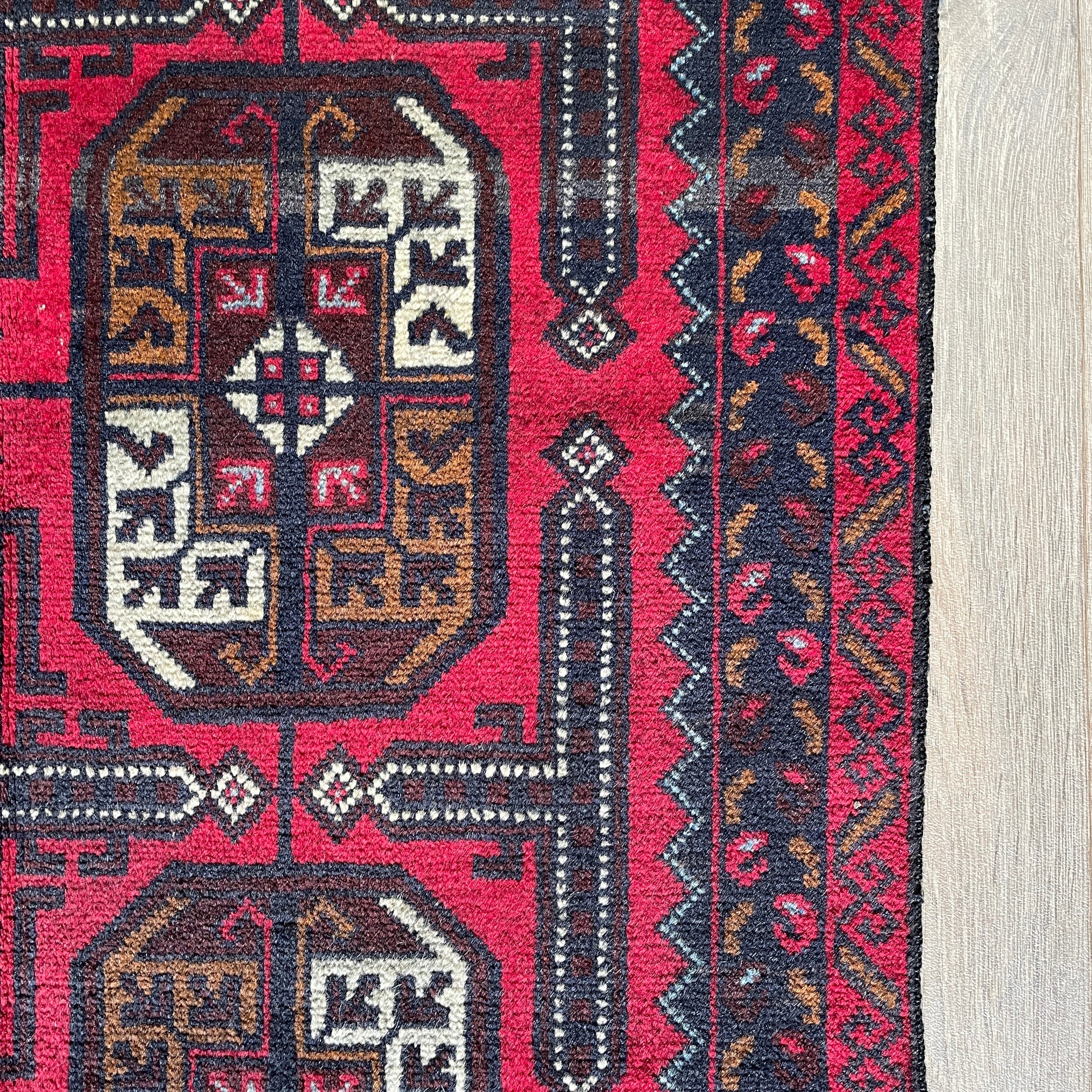153 x 86 cm | Afghan Herati Baluch Rug (Old 1980)