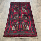 153 x 86 cm | Afghan Herati Baluch Rug (Old 1980) - Khorasan Rugs