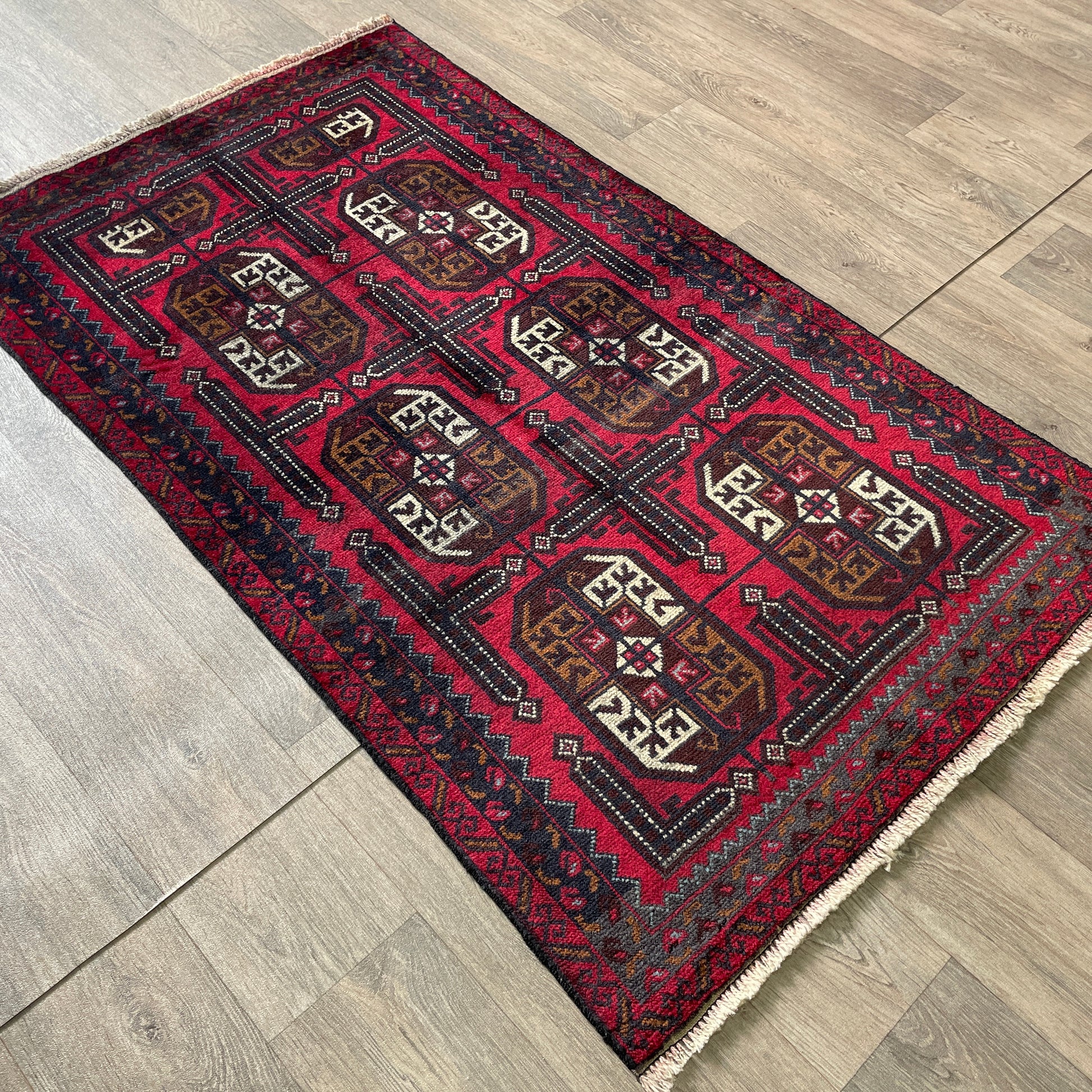 153 x 86 cm | Afghan Herati Baluch Rug (Old 1980)