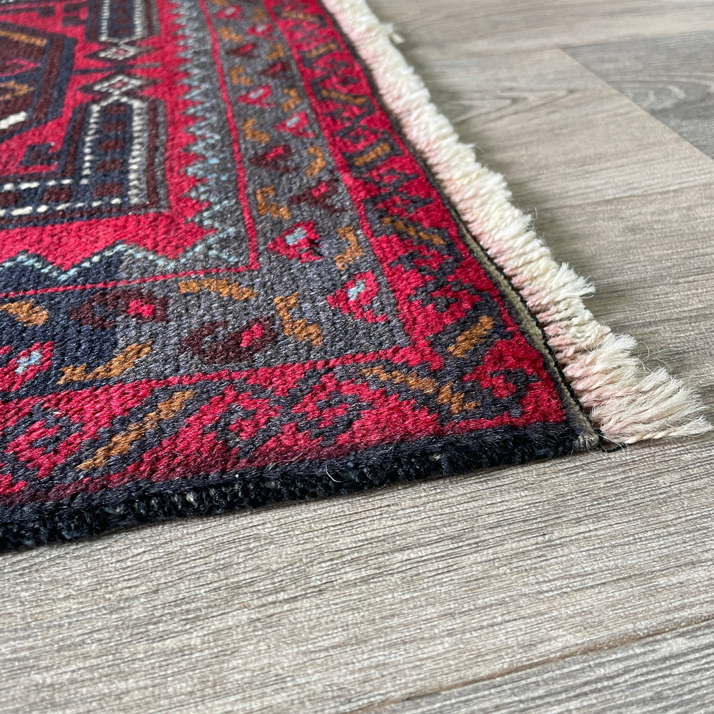 153 x 86 cm | Afghan Herati Baluch Rug (Old 1980)