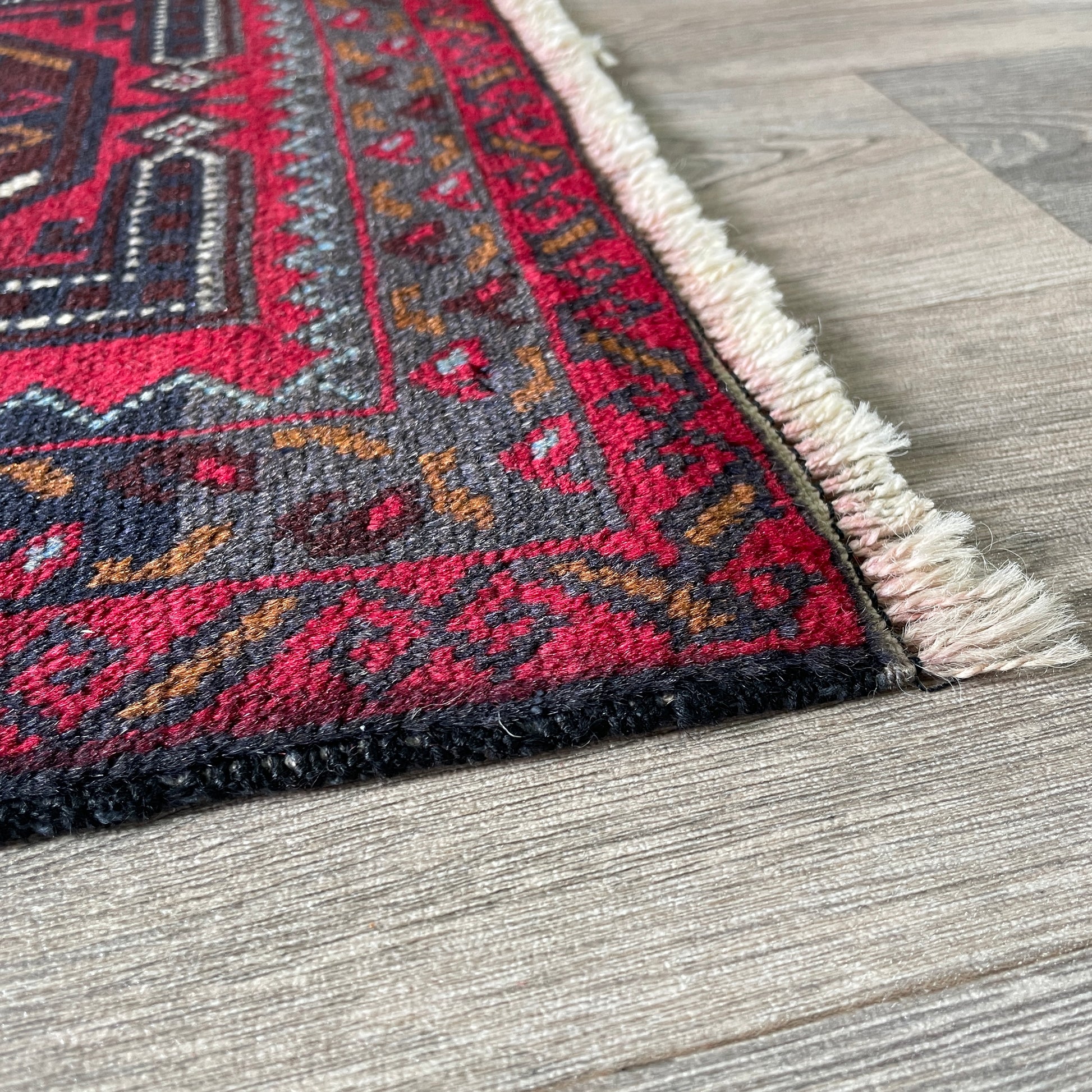 153 x 86 cm | Afghan Herati Baluch Rug (Old 1980)