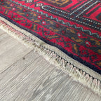 153 x 86 cm | Afghan Herati Baluch Rug (Old 1980) - Khorasan Rugs