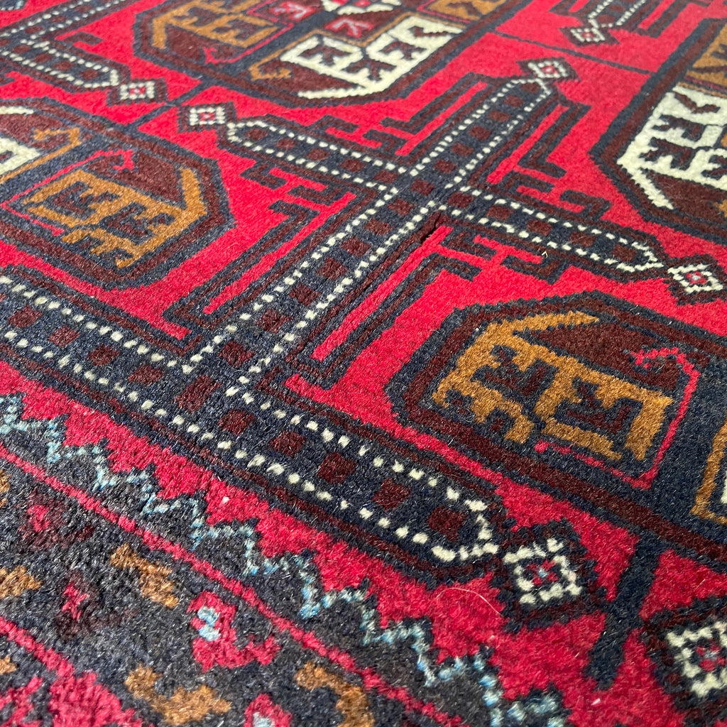 153 x 86 cm | Afghan Herati Baluch Rug (Old 1980)