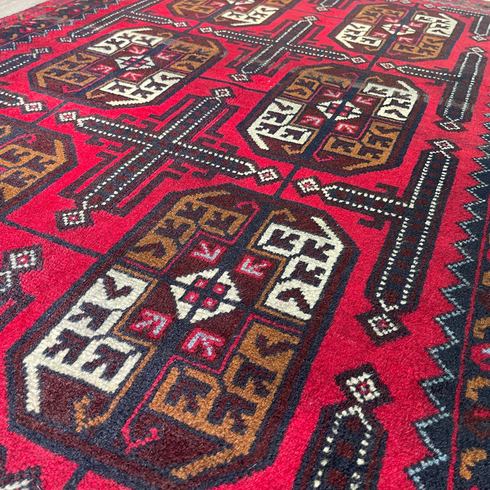 153 x 86 cm | Afghan Herati Baluch Rug (Old 1980)