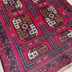 153 x 86 cm | Afghan Herati Baluch Rug (Old 1980) - Khorasan Rugs