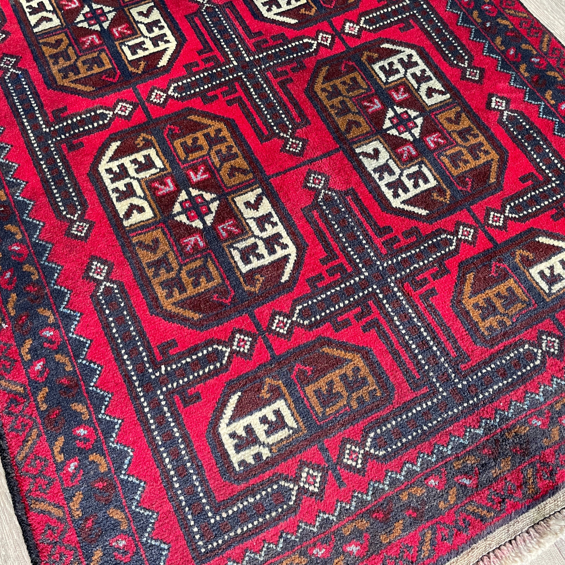 153 x 86 cm | Afghan Herati Baluch Rug (Old 1980)