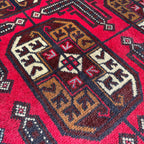 153 x 86 cm | Afghan Herati Baluch Rug (Old 1980) - Khorasan Rugs