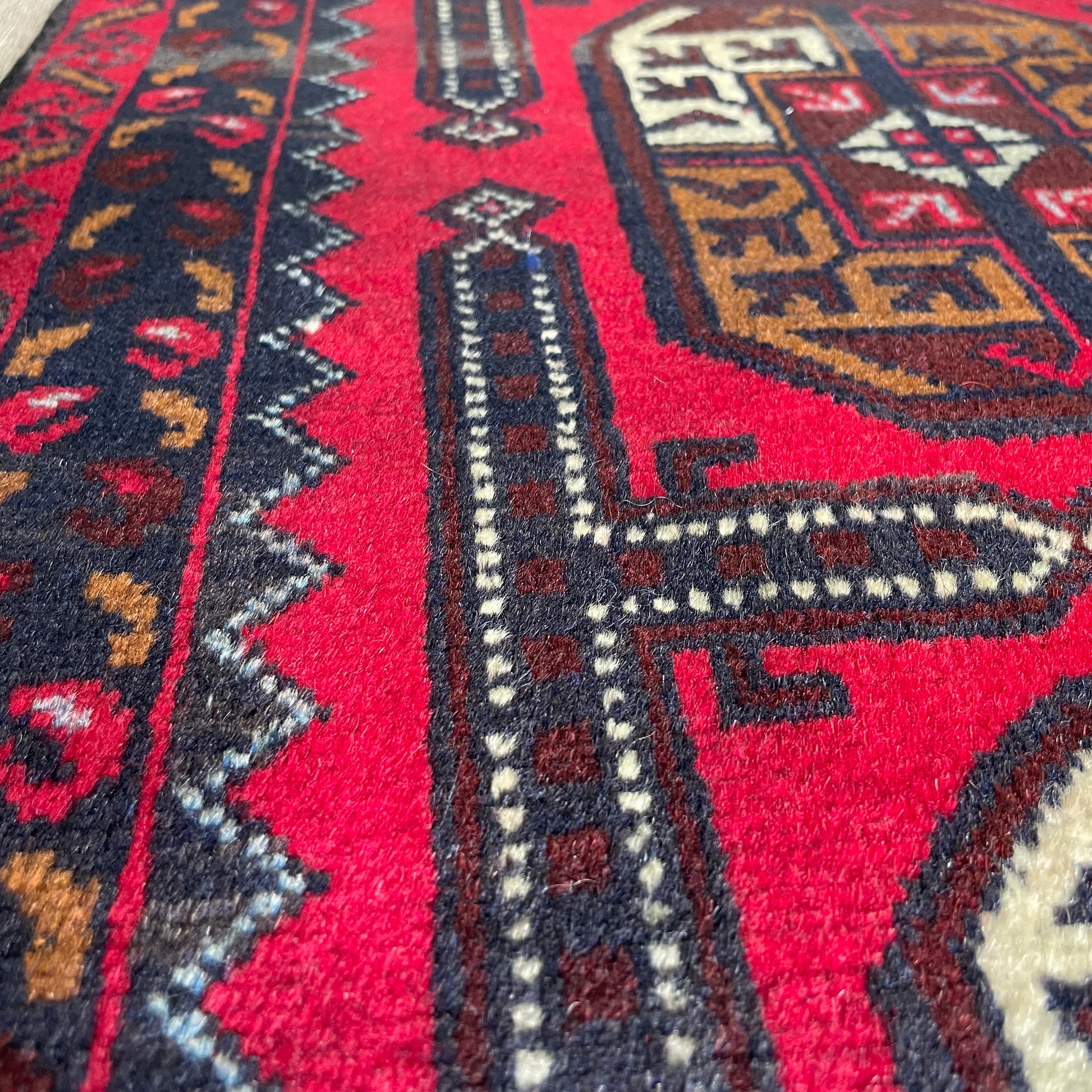 153 x 86 cm | Afghan Herati Baluch Rug (Old 1980)