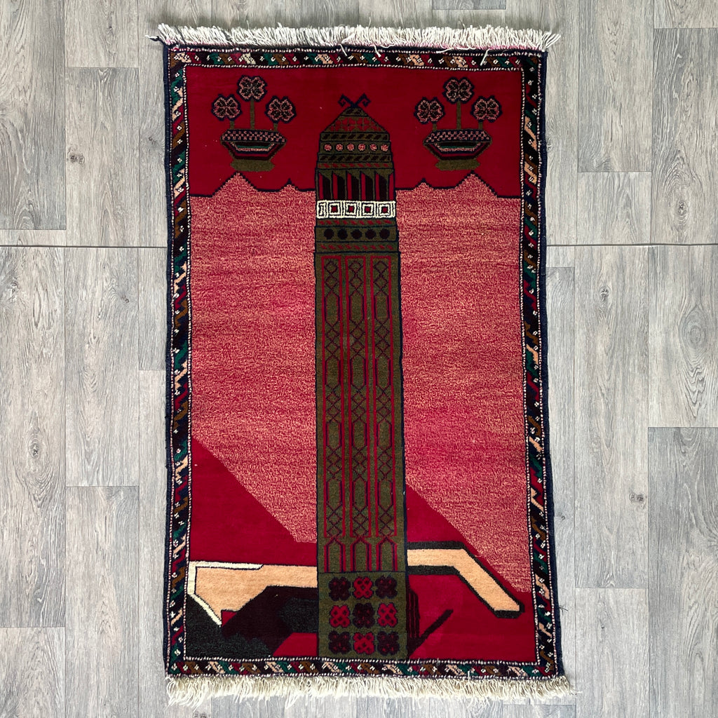 152 x 88 cm | Afghan Herati Baluch Rug (Old 1980)