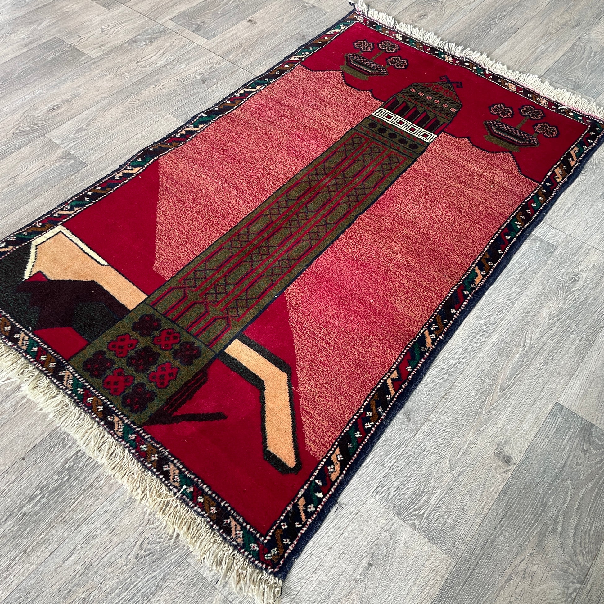 152 x 88 cm | Afghan Herati Baluch Rug (Old 1980)