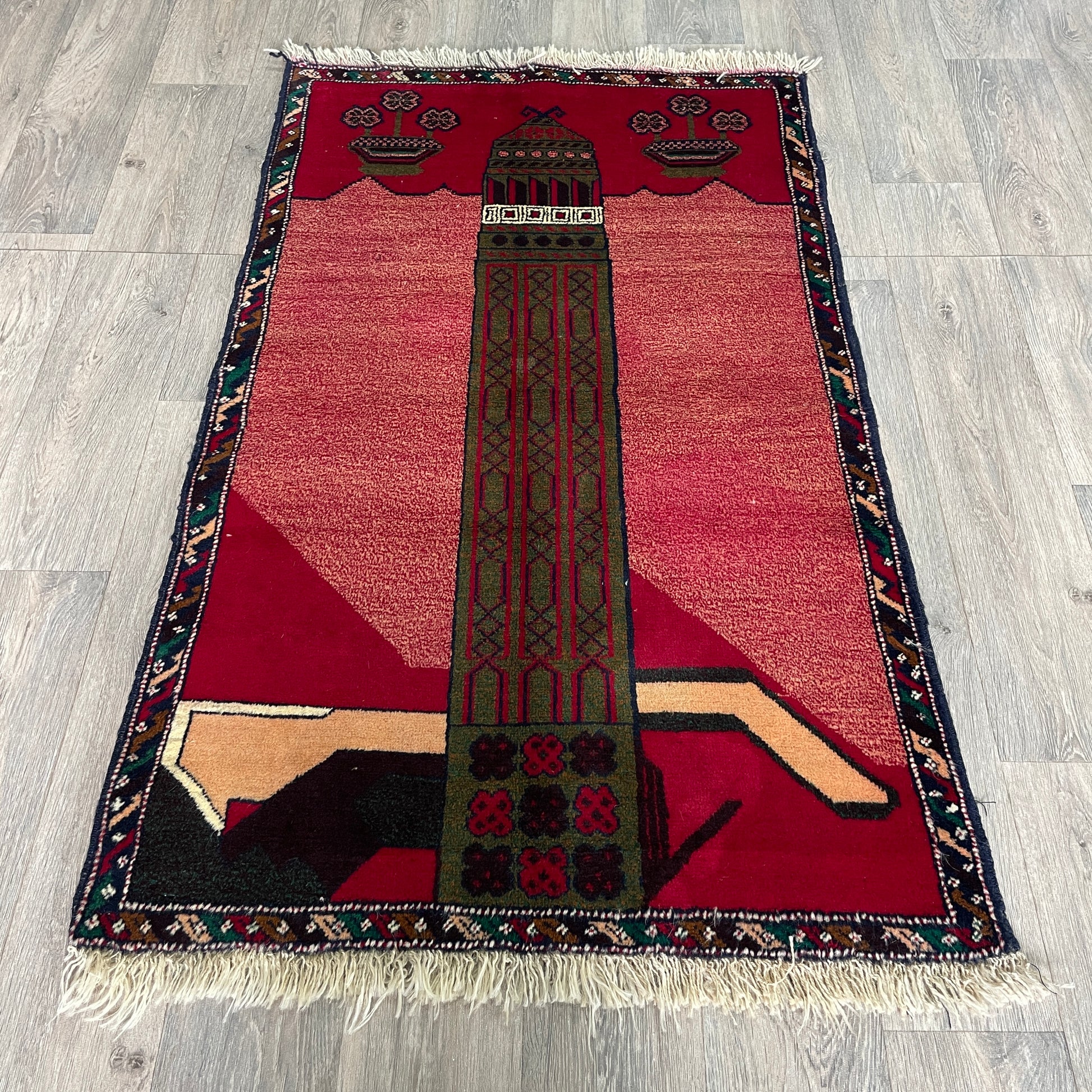 152 x 88 cm | Afghan Herati Baluch Rug (Old 1980)