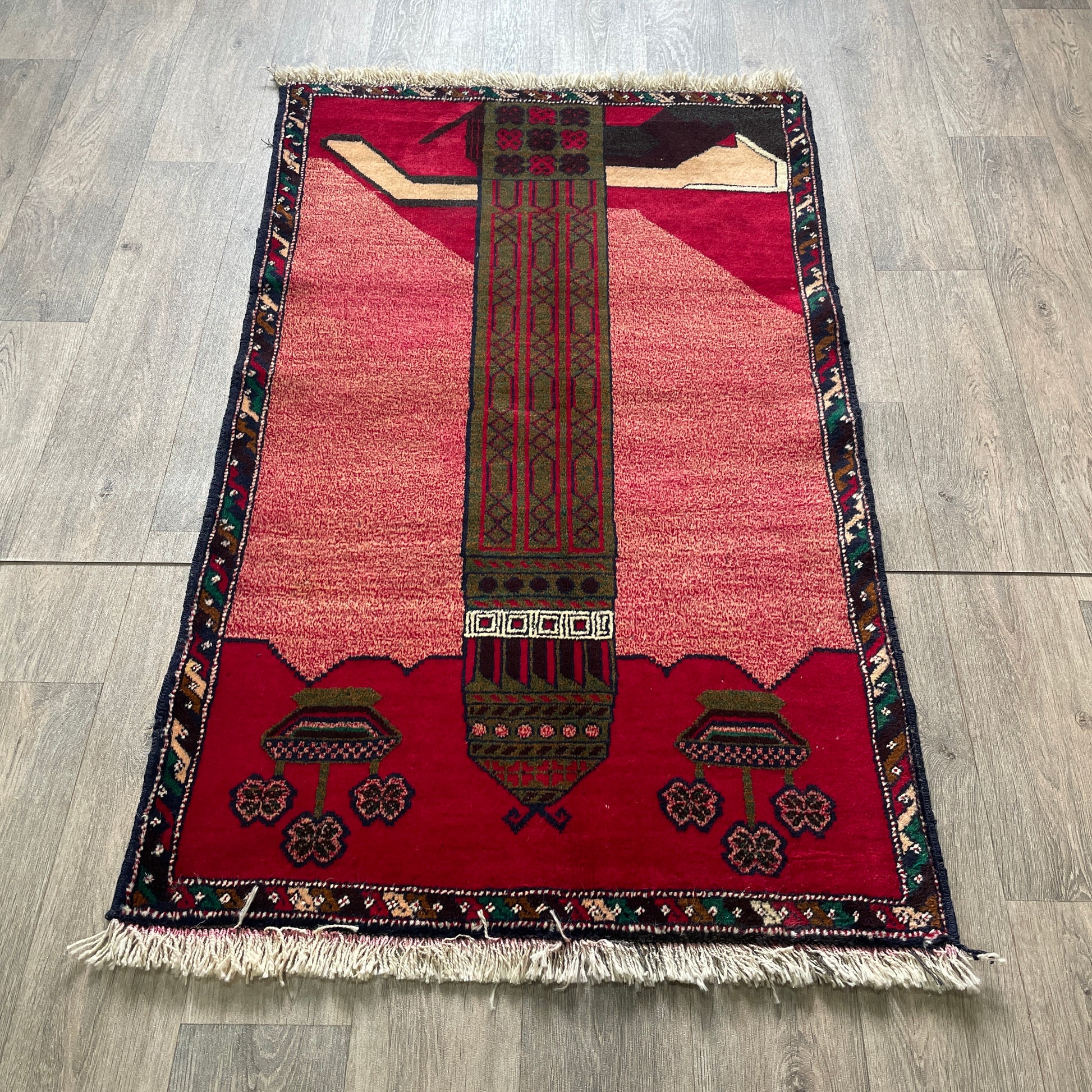 152 x 88 cm | Afghan Herati Baluch Rug (Old 1980)