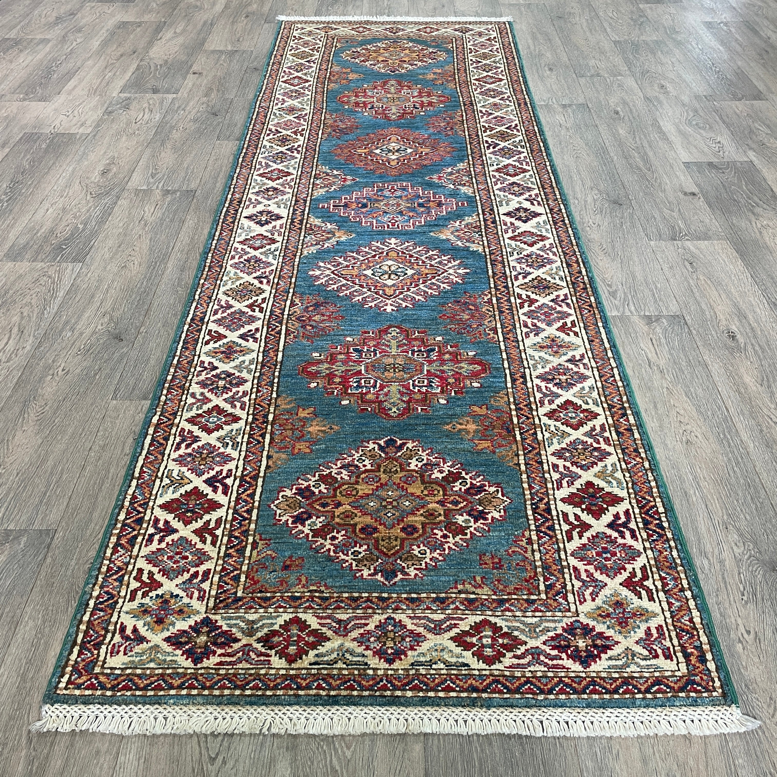 255 x 80 cm | Afghan Super Kazak Runner - Khorasan Rugs