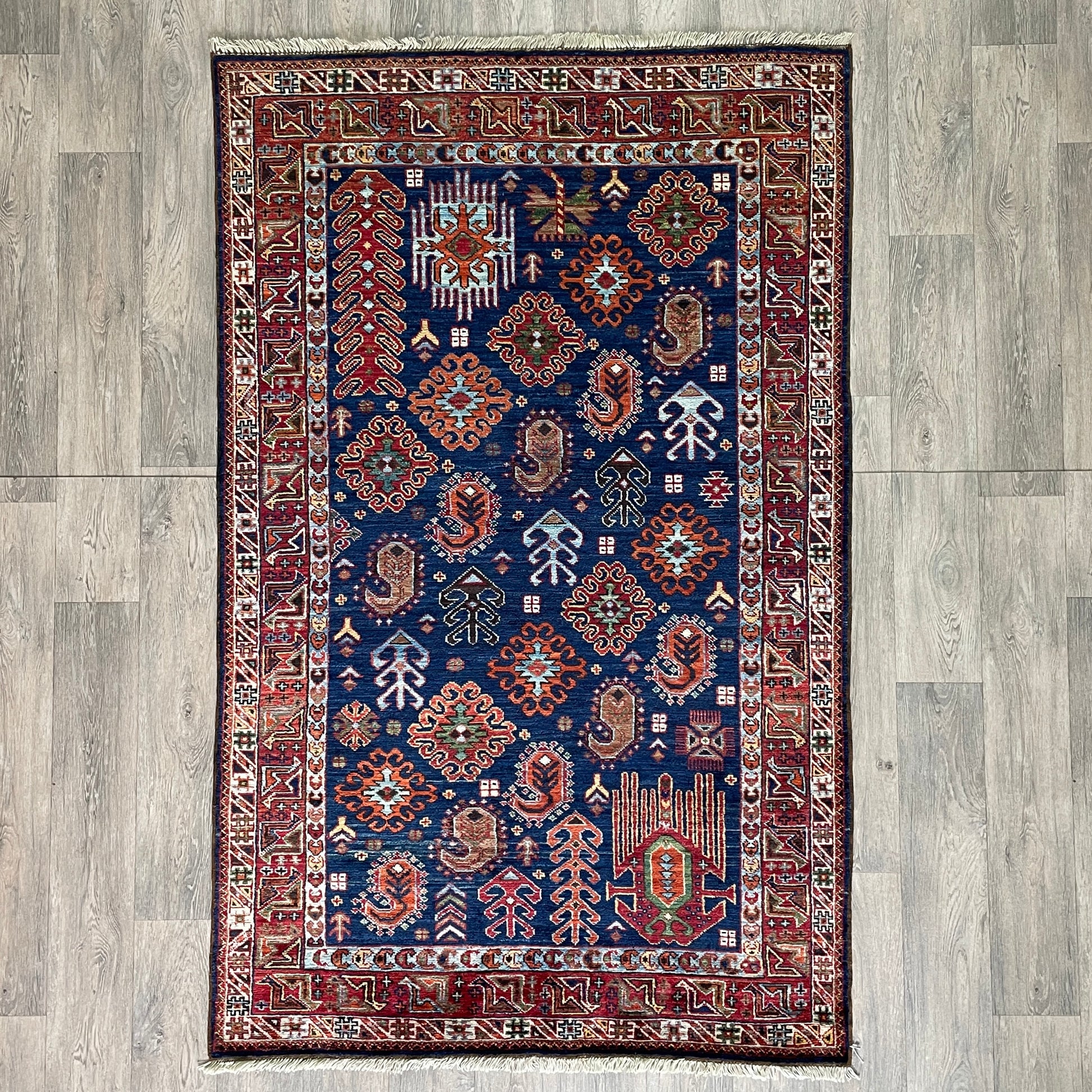 204 x 126 cm | Afghan Caucasian Shirvan Rug
