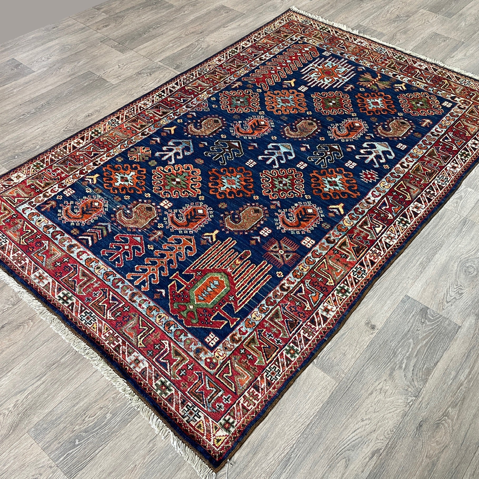 204 x 126 cm | Afghan Caucasian Shirvan Rug