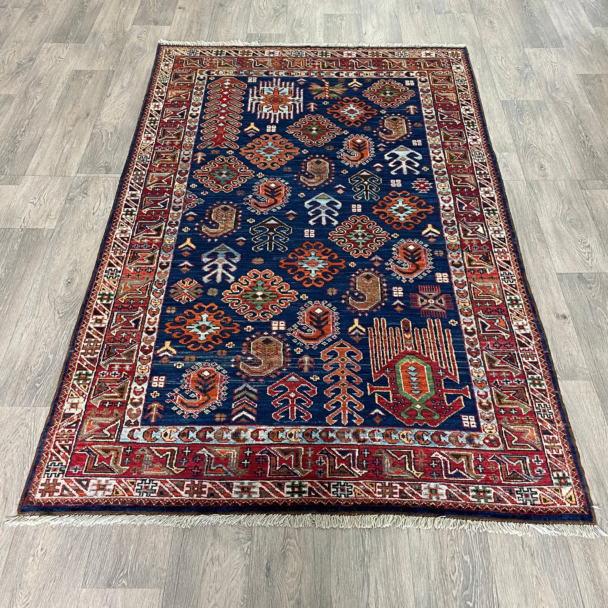 204 x 126 cm | Afghan Caucasian Shirvan Rug