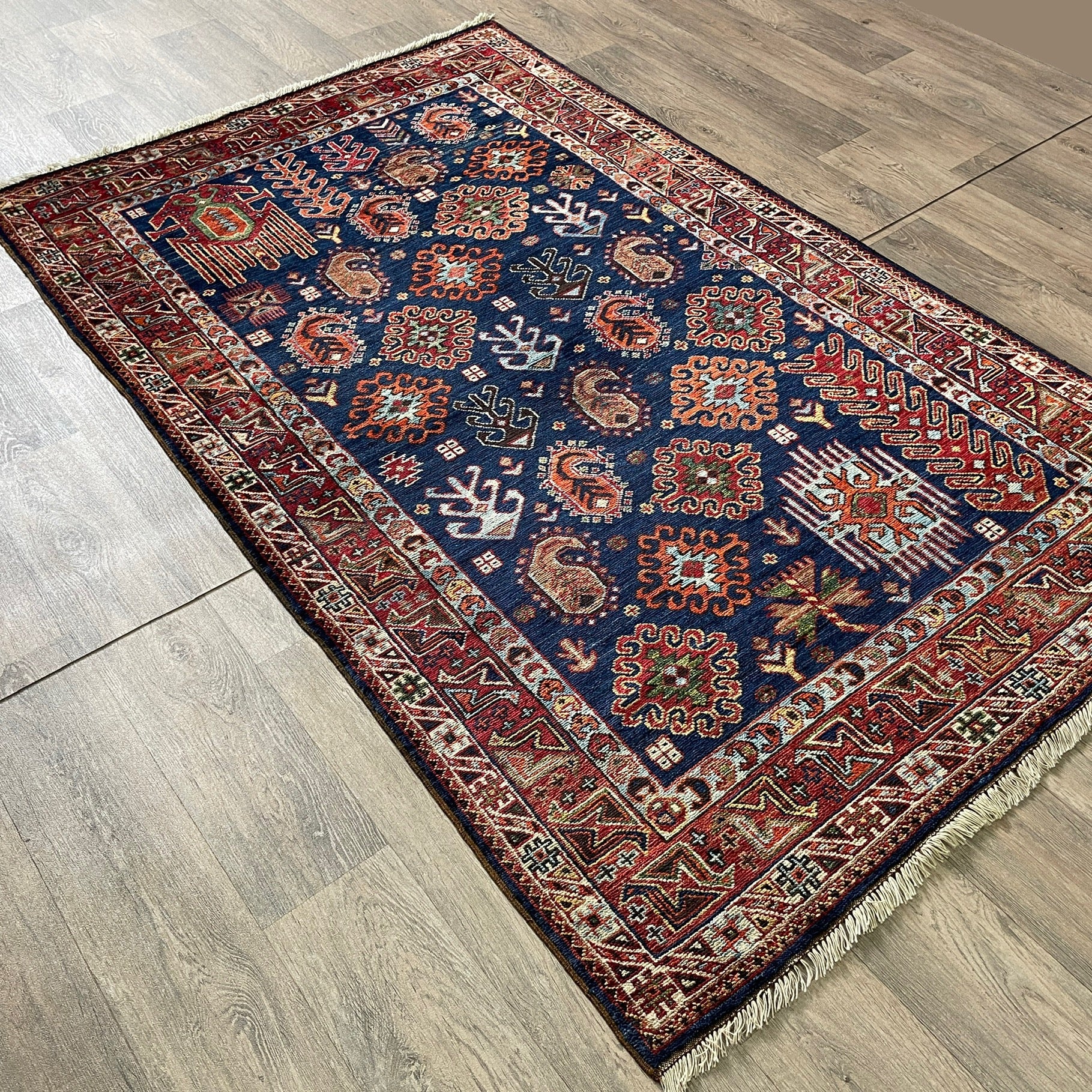 204 x 126 cm | Afghan Caucasian Shirvan Rug