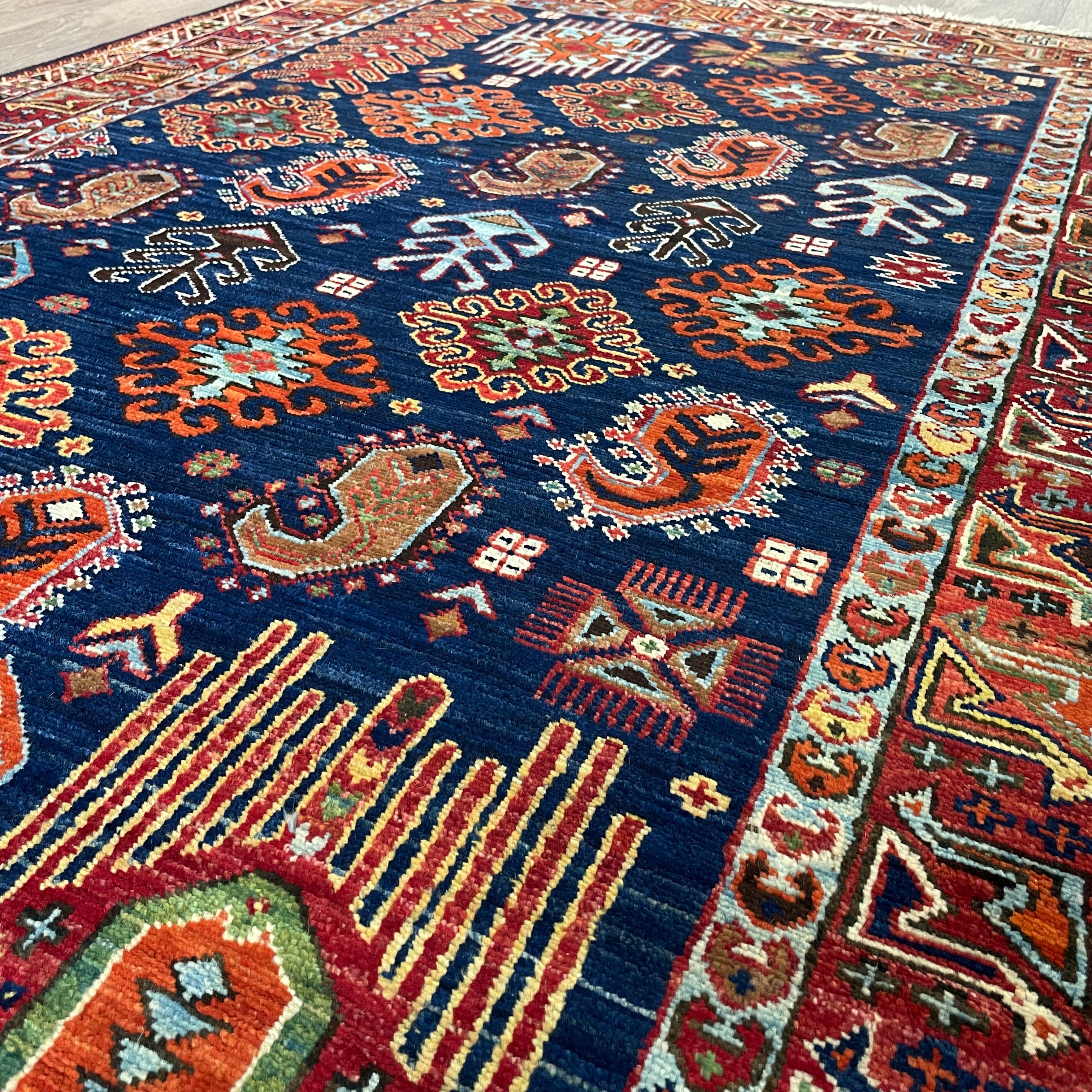 204 x 126 cm | Afghan Caucasian Shirvan Rug - Khorasan Rugs