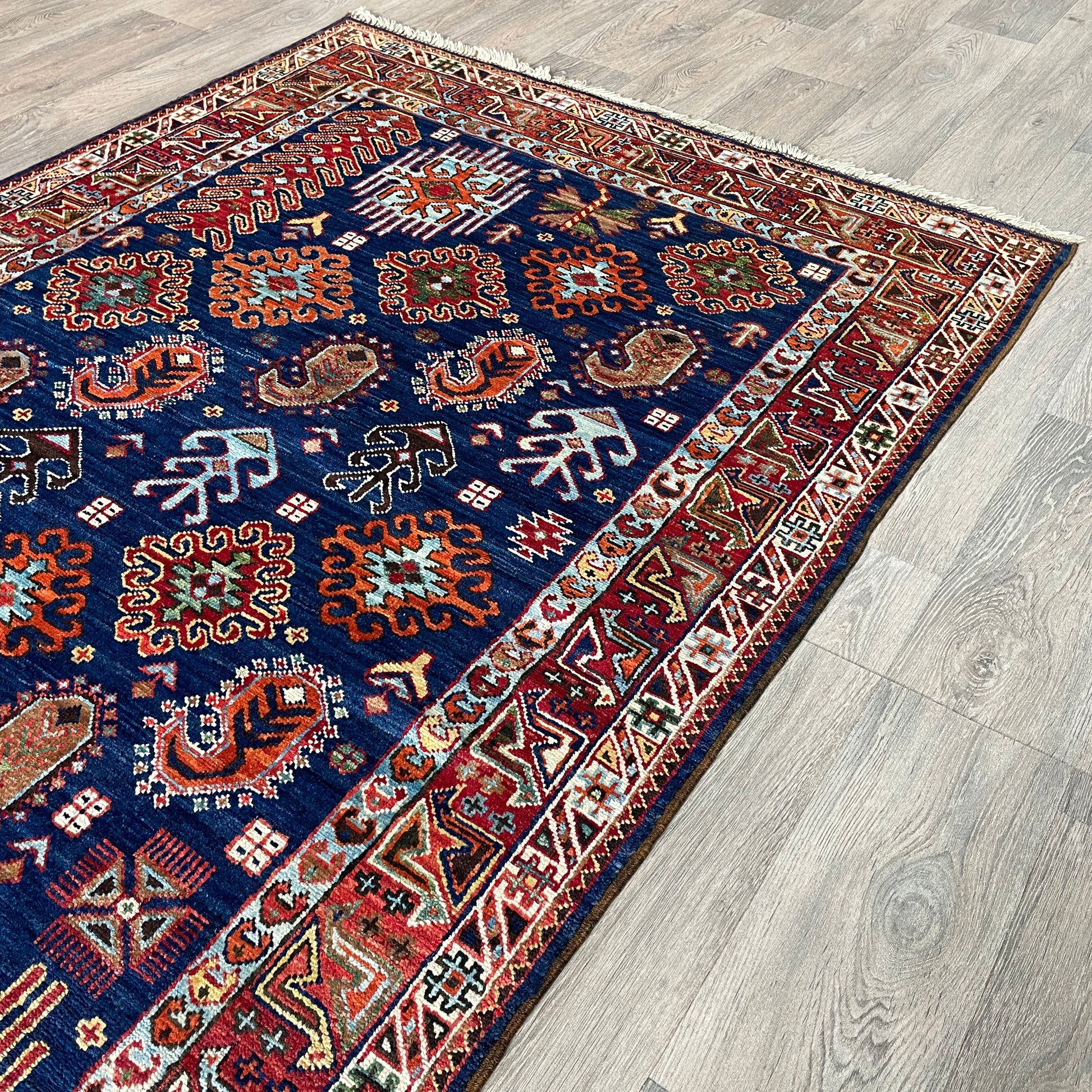 204 x 126 cm | Afghan Caucasian Shirvan Rug