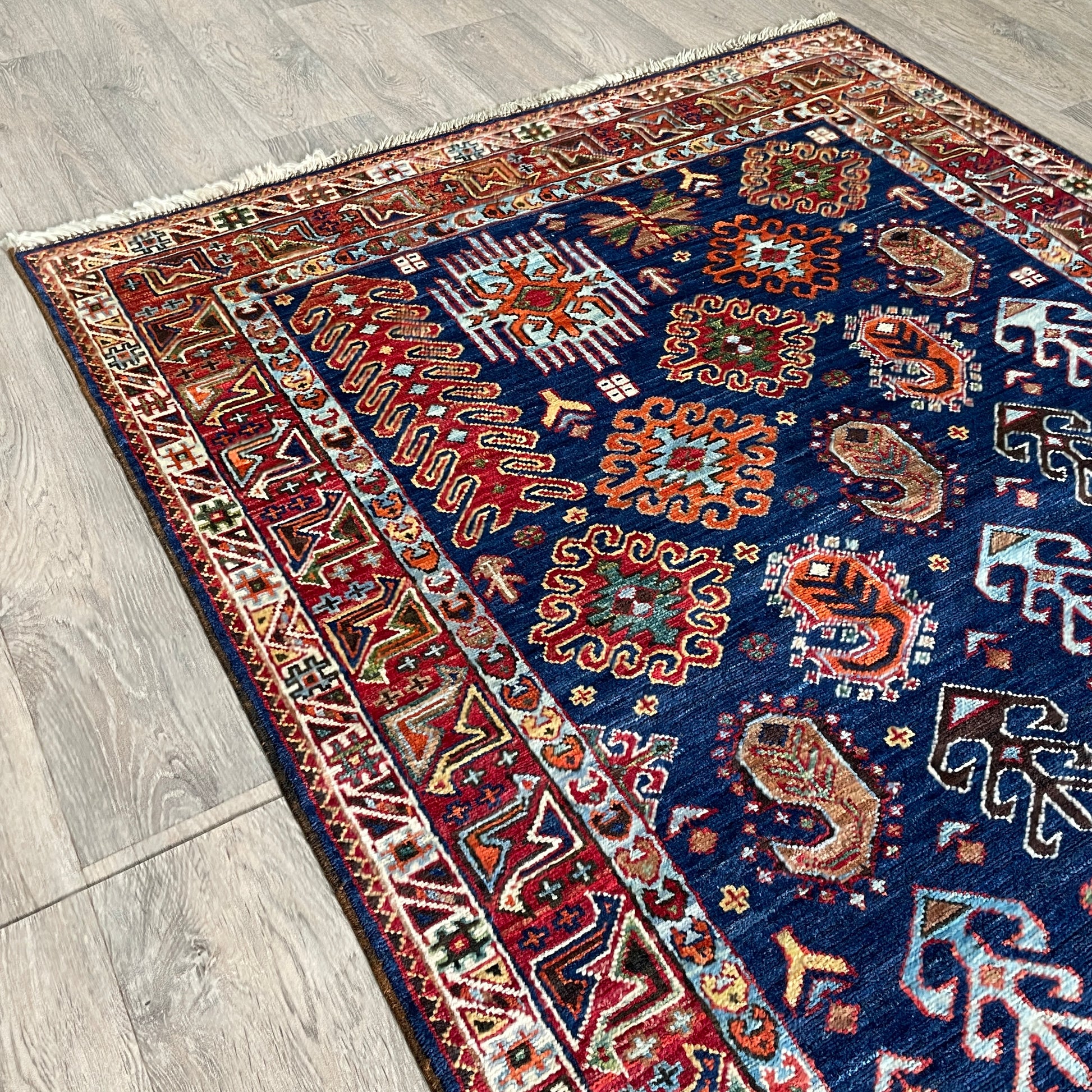 204 x 126 cm | Afghan Caucasian Shirvan Rug
