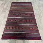 182 x 97 cm | Afghan Jajim Kilim Rug - Khorasan Rugs