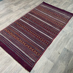 182 x 97 cm | Afghan Jajim Kilim Rug - Khorasan Rugs