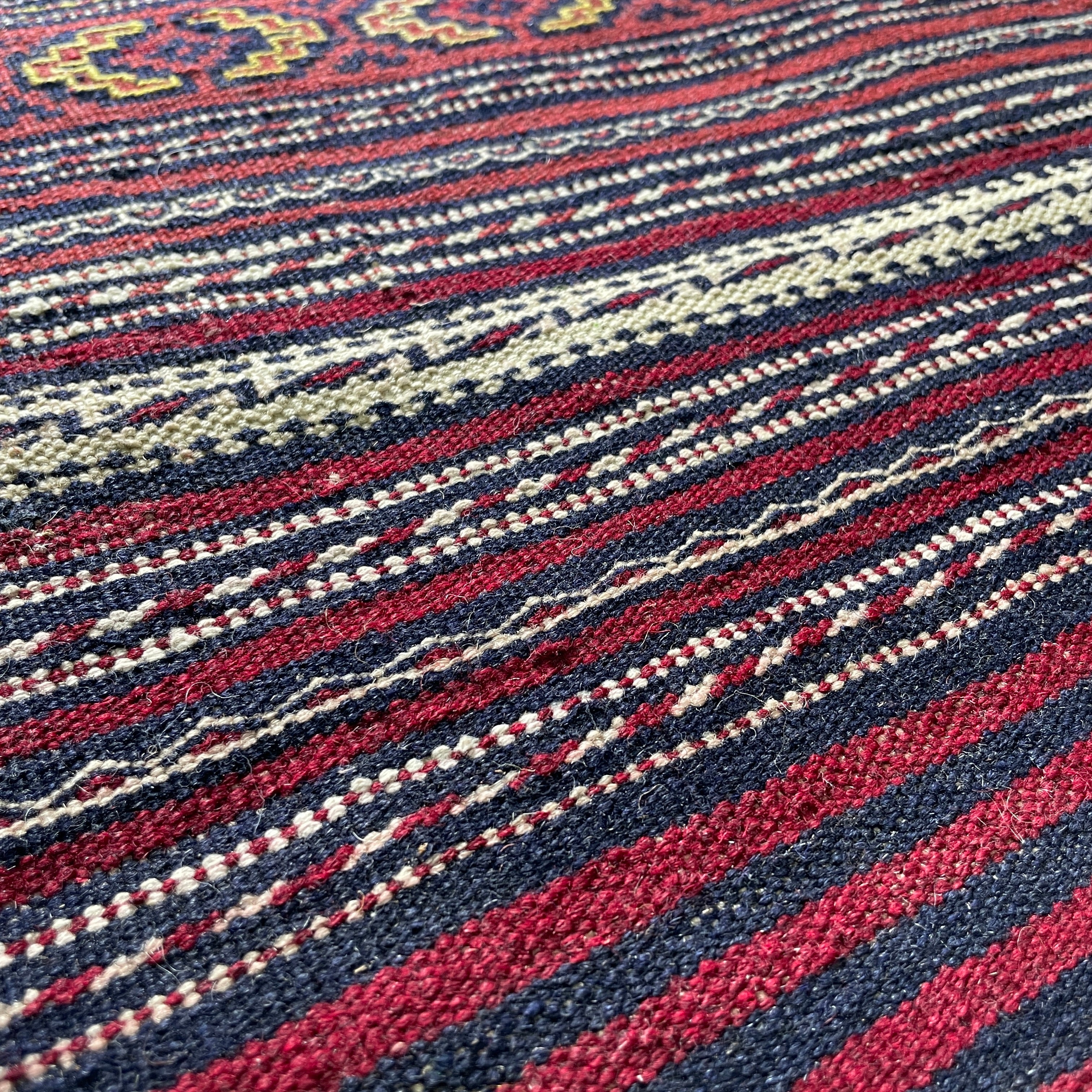 182 x 97 cm | Afghan Jajim Kilim Rug - Khorasan Rugs