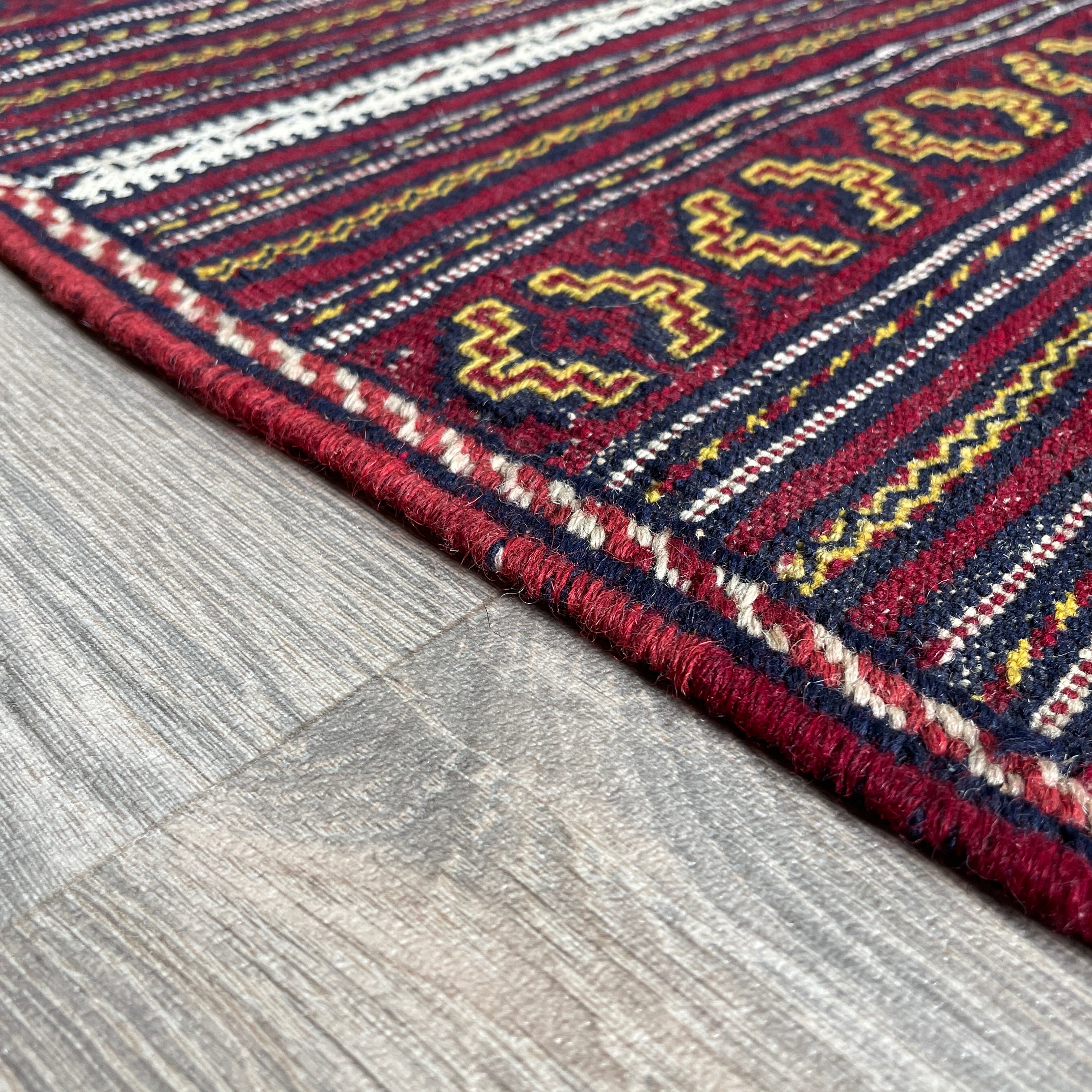 182 x 97 cm | Afghan Jajim Kilim Rug - Khorasan Rugs