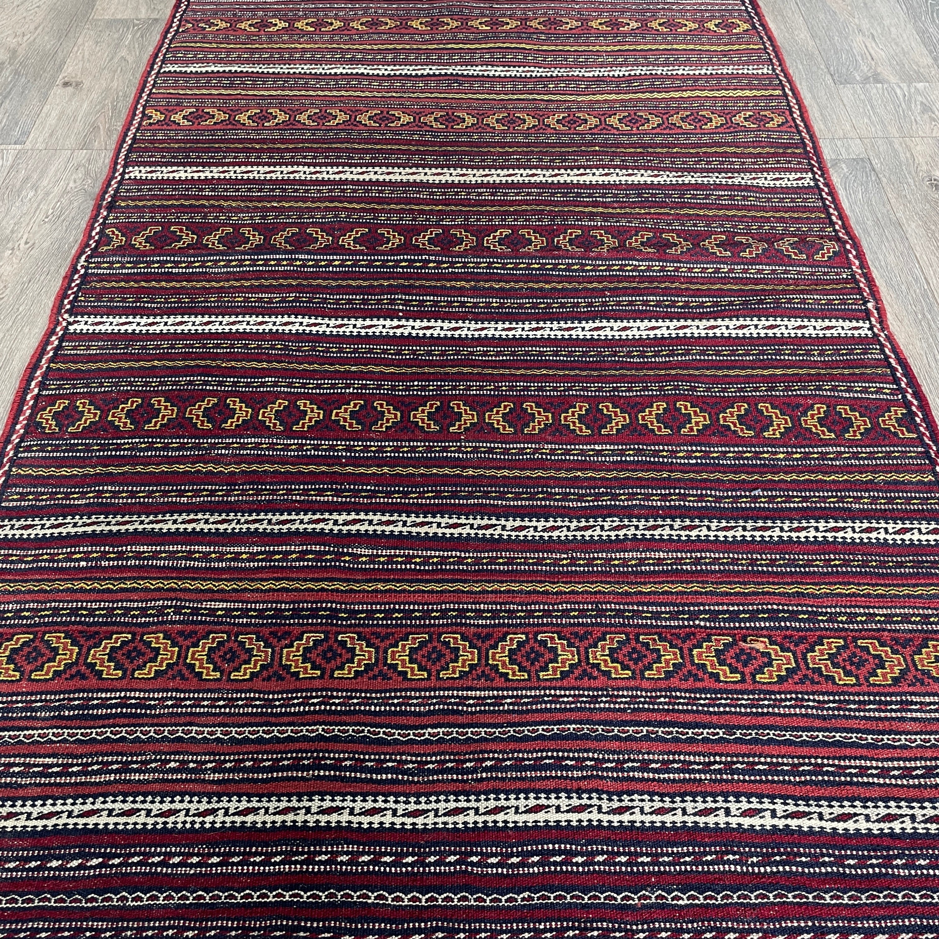 182 x 97 cm | Afghan Jajim Kilim Rug - Khorasan Rugs