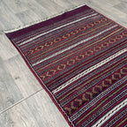 182 x 97 cm | Afghan Jajim Kilim Rug - Khorasan Rugs