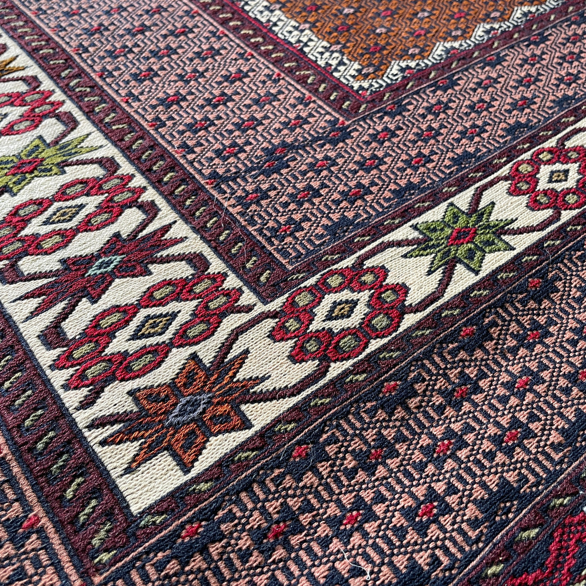 Fine Afghan Maliki Soumak Kilim Rug