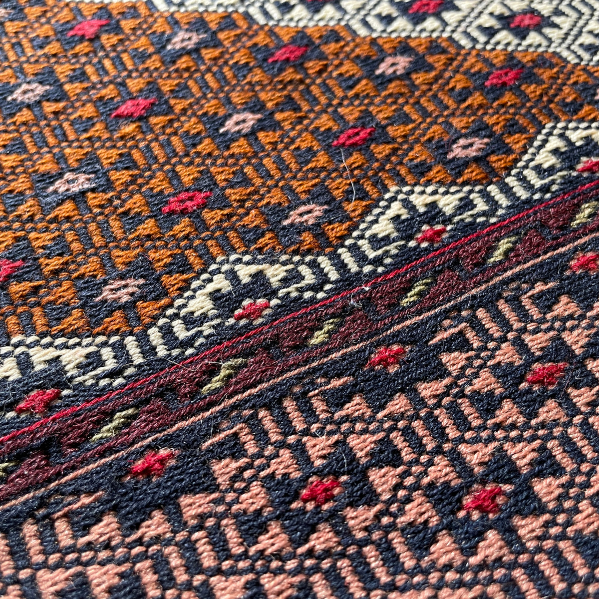 Fine Afghan Maliki Soumak Kilim Rug