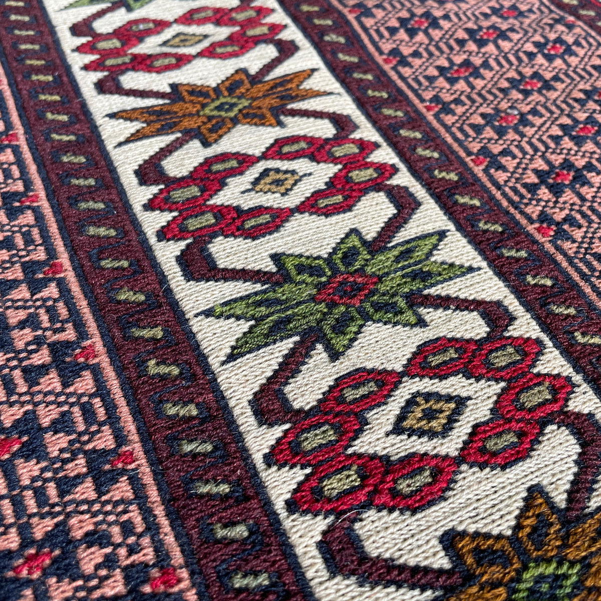 Fine Afghan Maliki Soumak Kilim Rug
