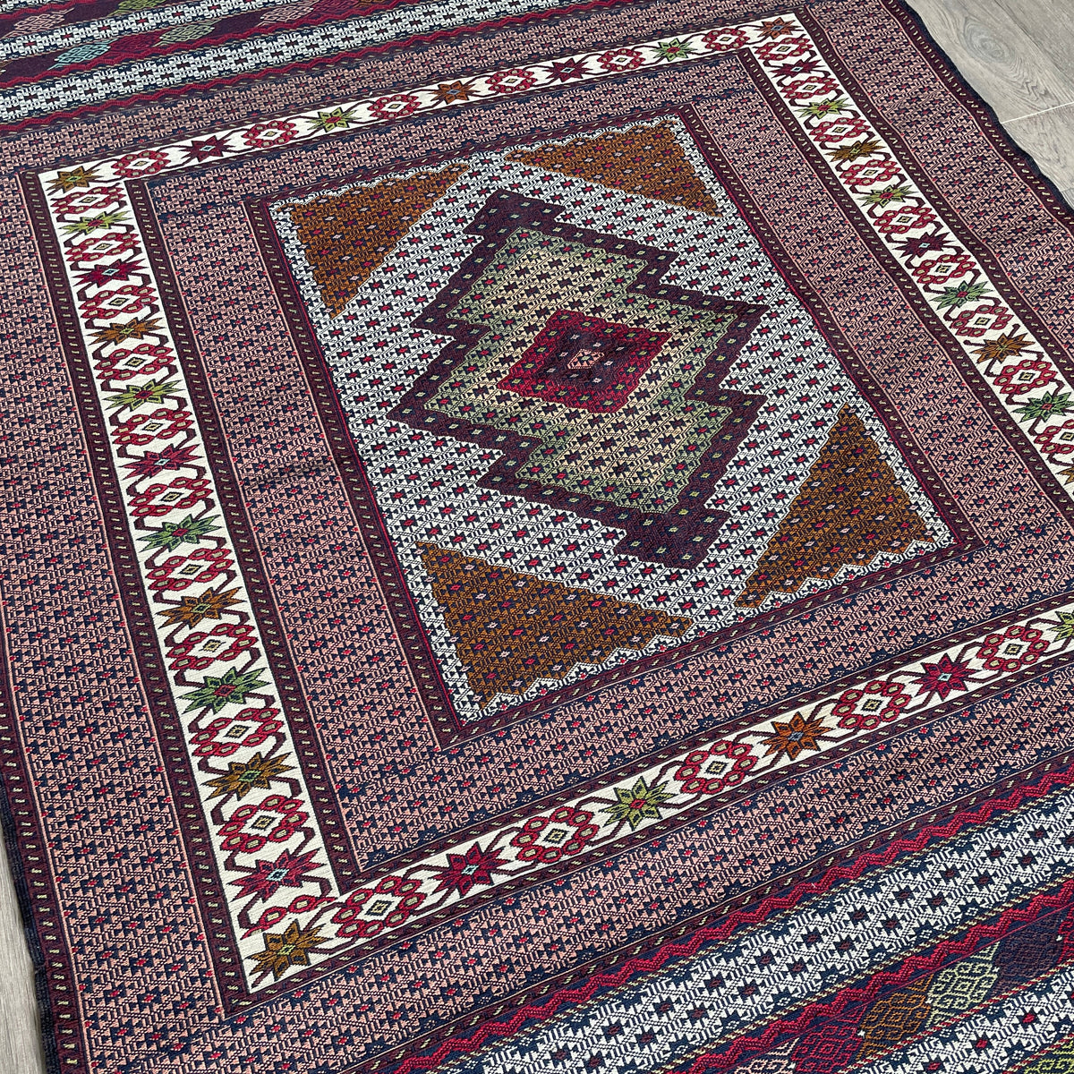Fine Afghan Maliki Soumak Kilim Rug