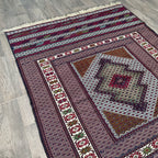 Fine Afghan Maliki Soumak Kilim Rug