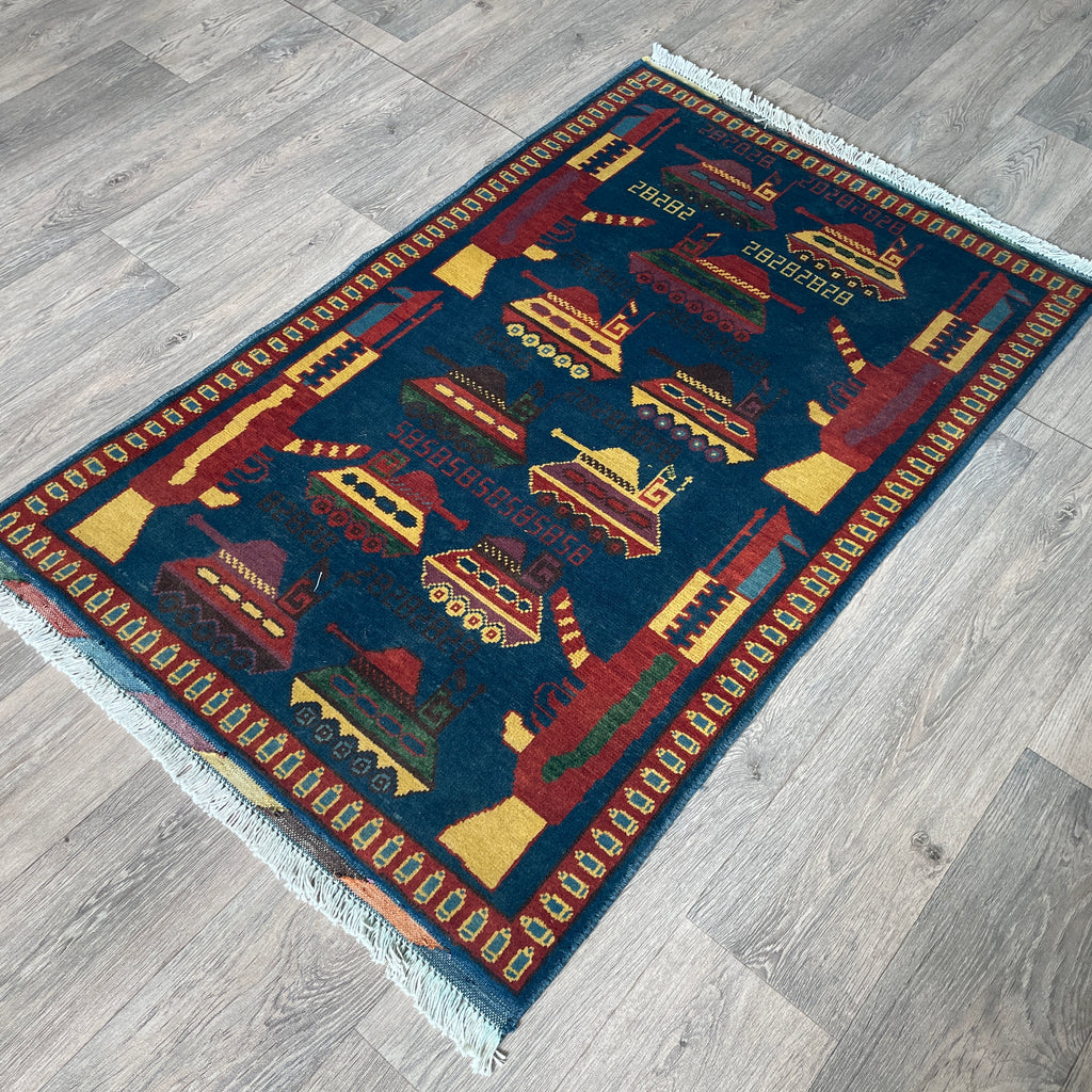 131 x 80 cm | Afghan War Rug