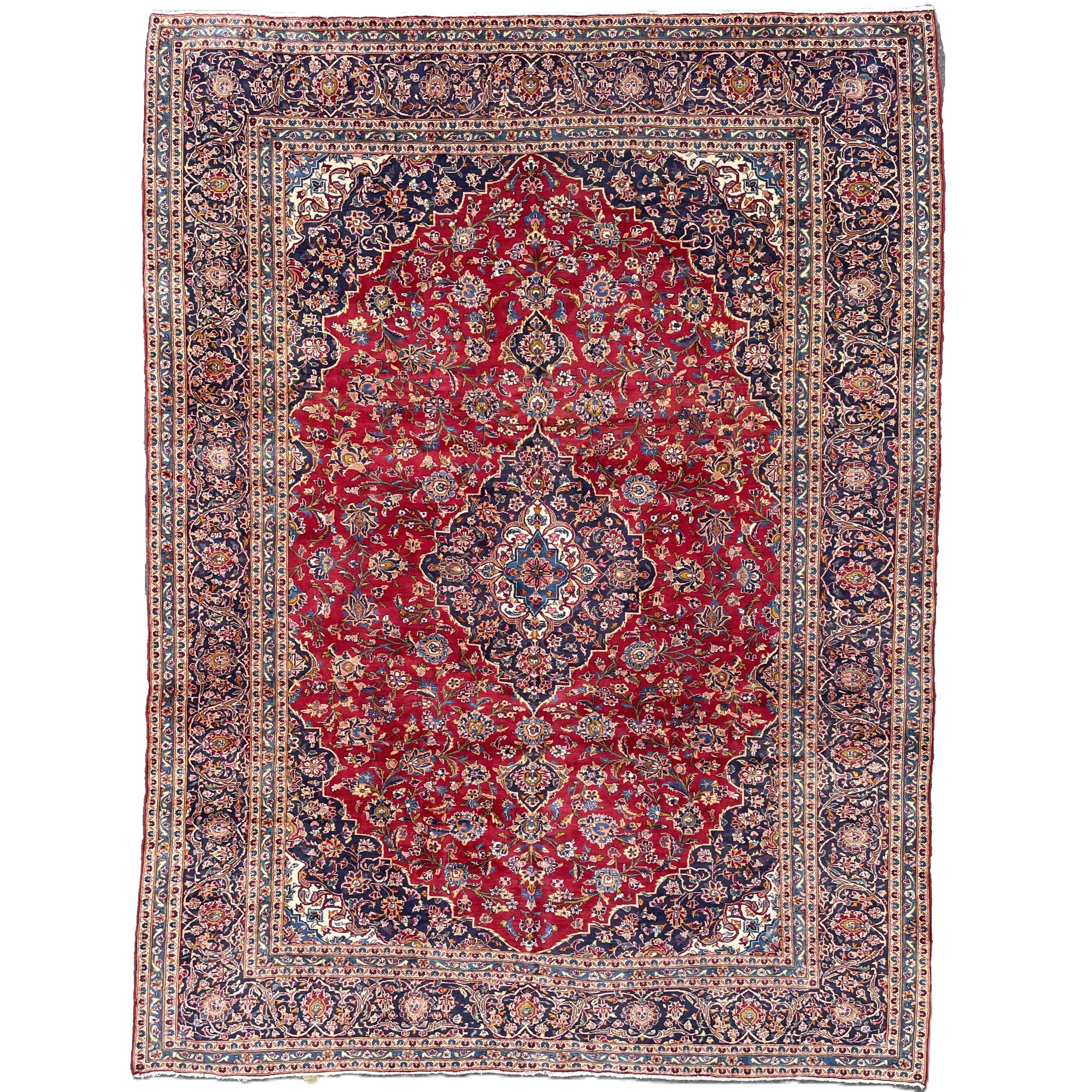 Old Persian Kashan Large Rug c. 1960