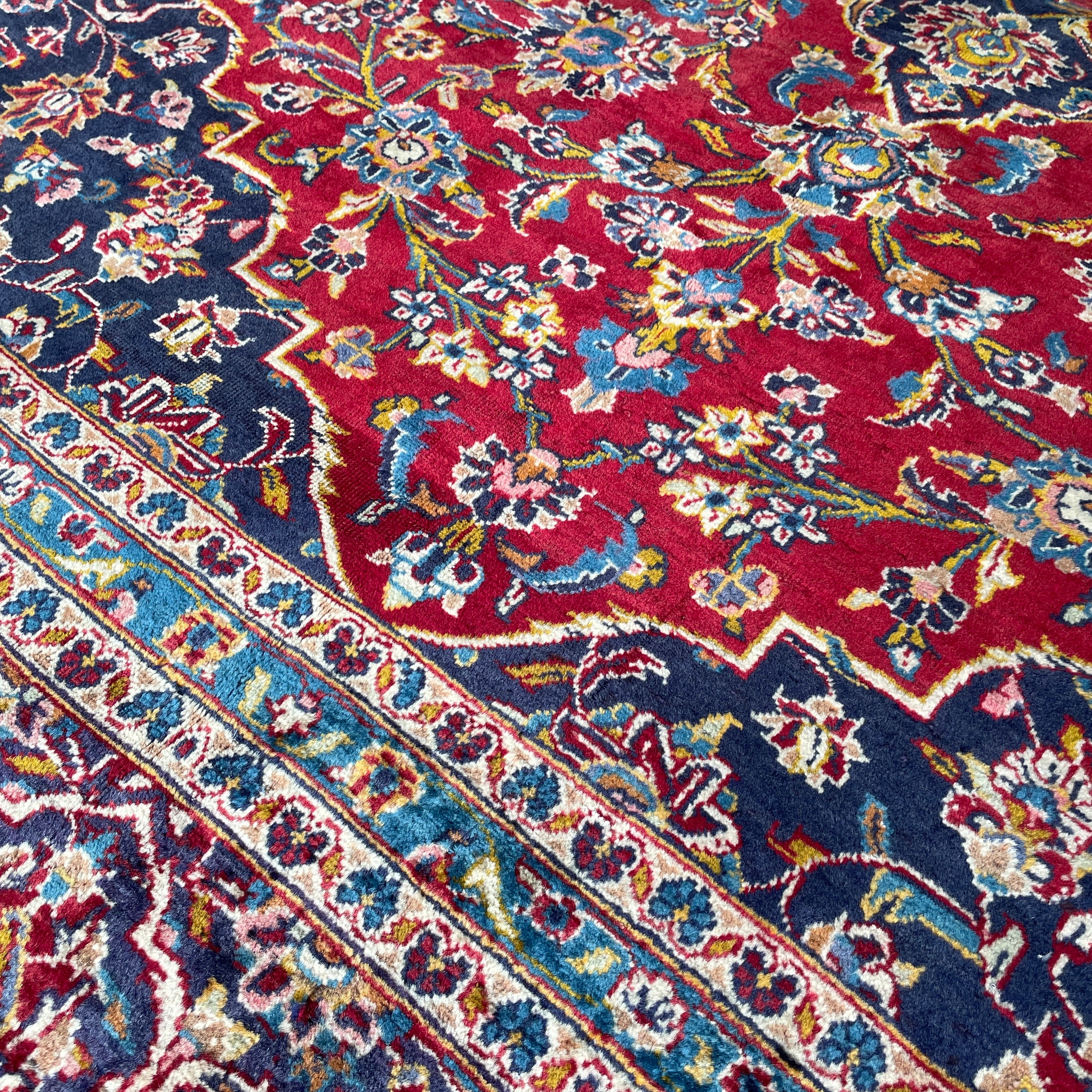 Old Persian Kashan Large Rug c. 1960