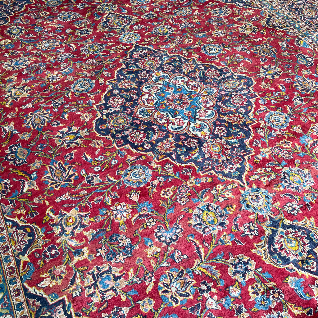 Old Persian Kashan Large Rug c. 1960