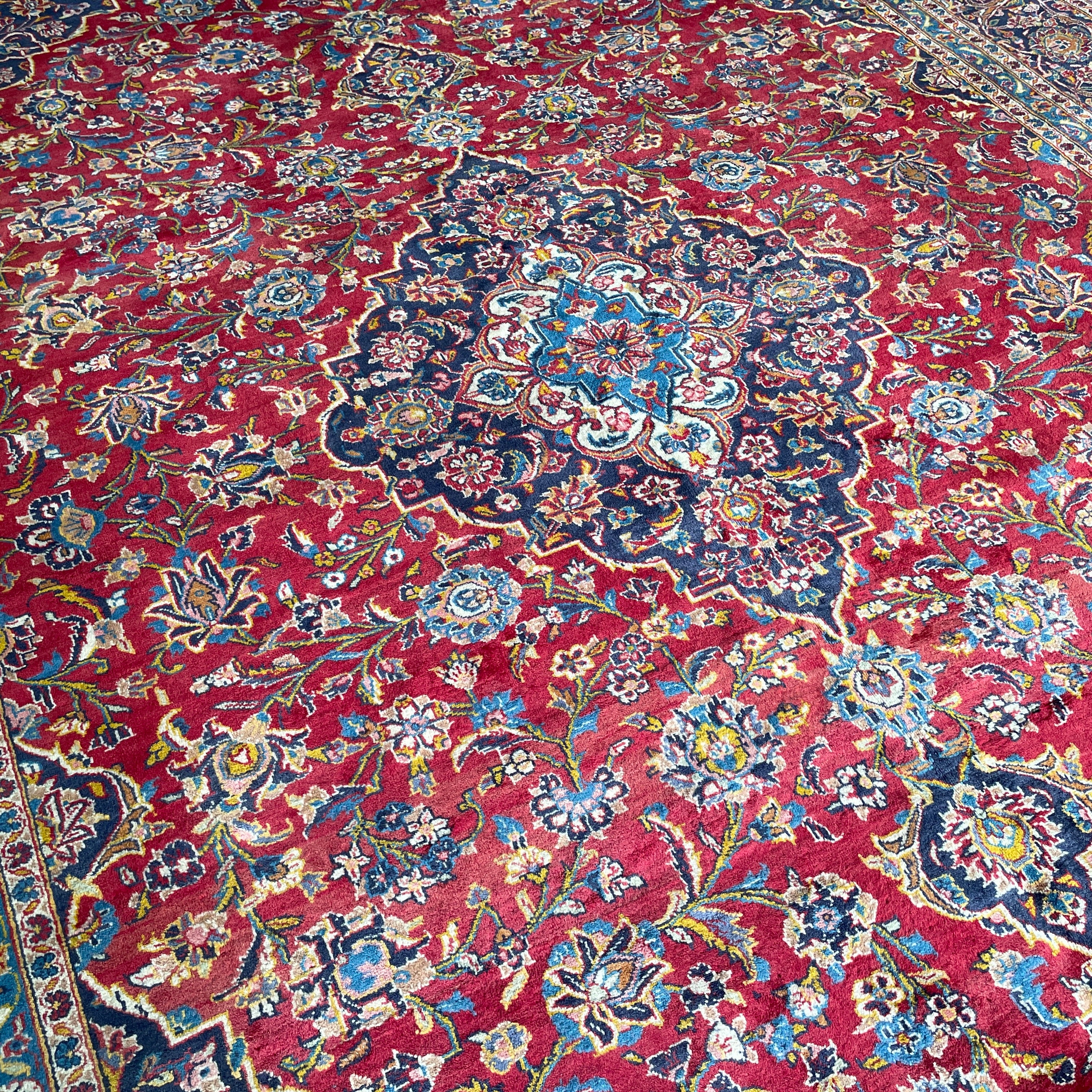 Old Persian Kashan Large Rug c. 1960