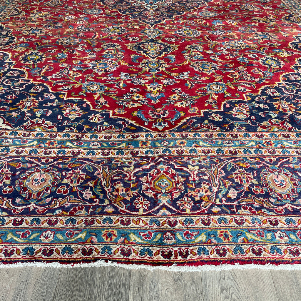 Old Persian Kashan Large Rug c. 1960