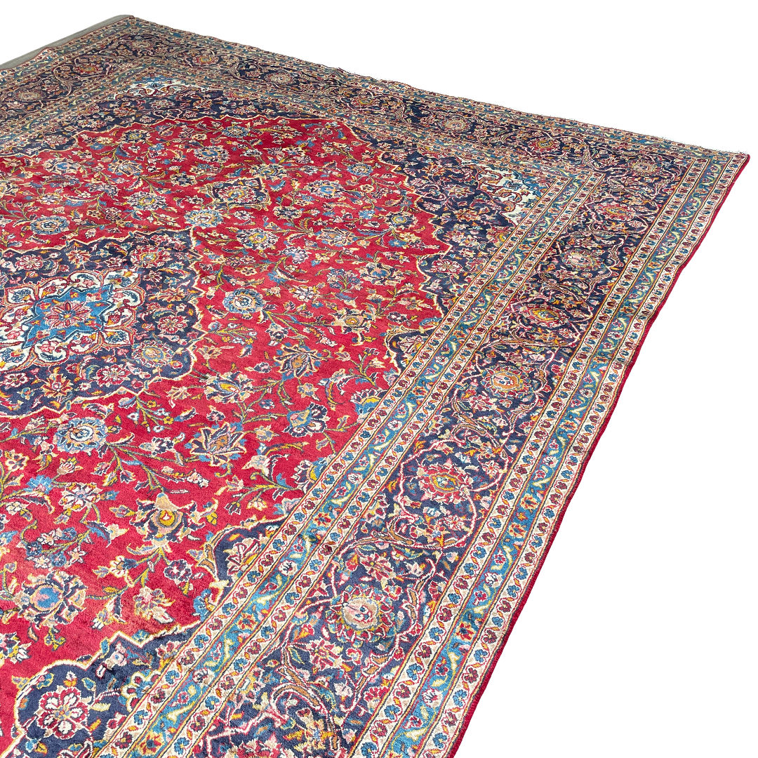 Old Persian Kashan Large Rug c. 1960