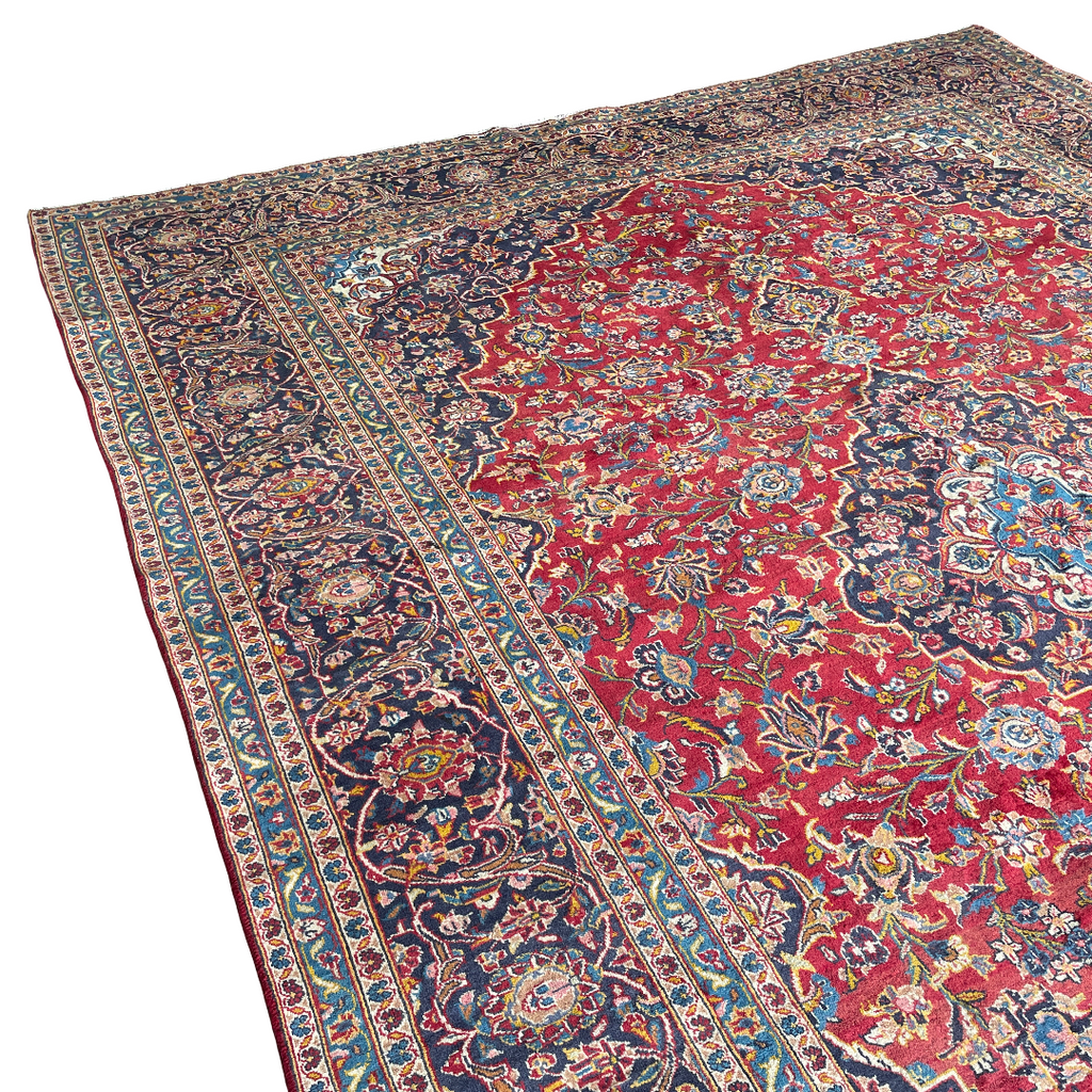 Old Persian Kashan Large Rug c. 1960