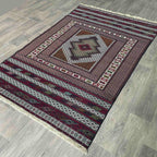 Fine Afghan Maliki Soumak Kilim Rug
