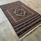 Fine Afghan Maliki Soumak Kilim Rug