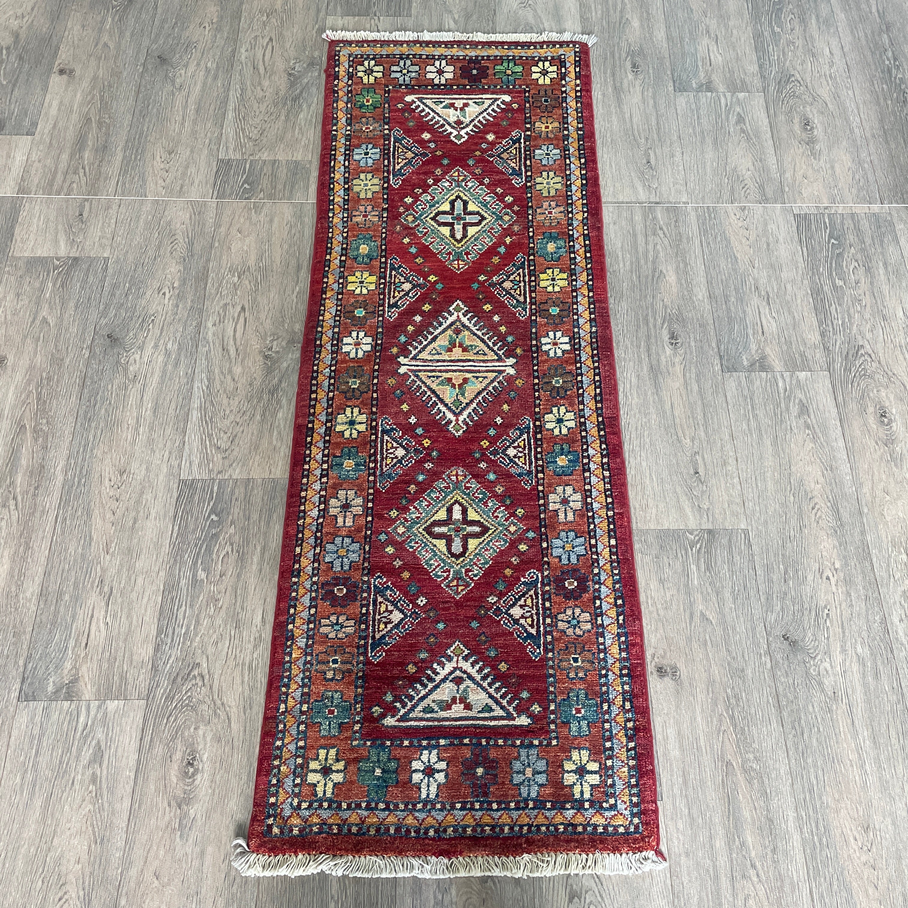149 x 50 cm | Afghan Super Kazak Runner - Khorasan Rugs