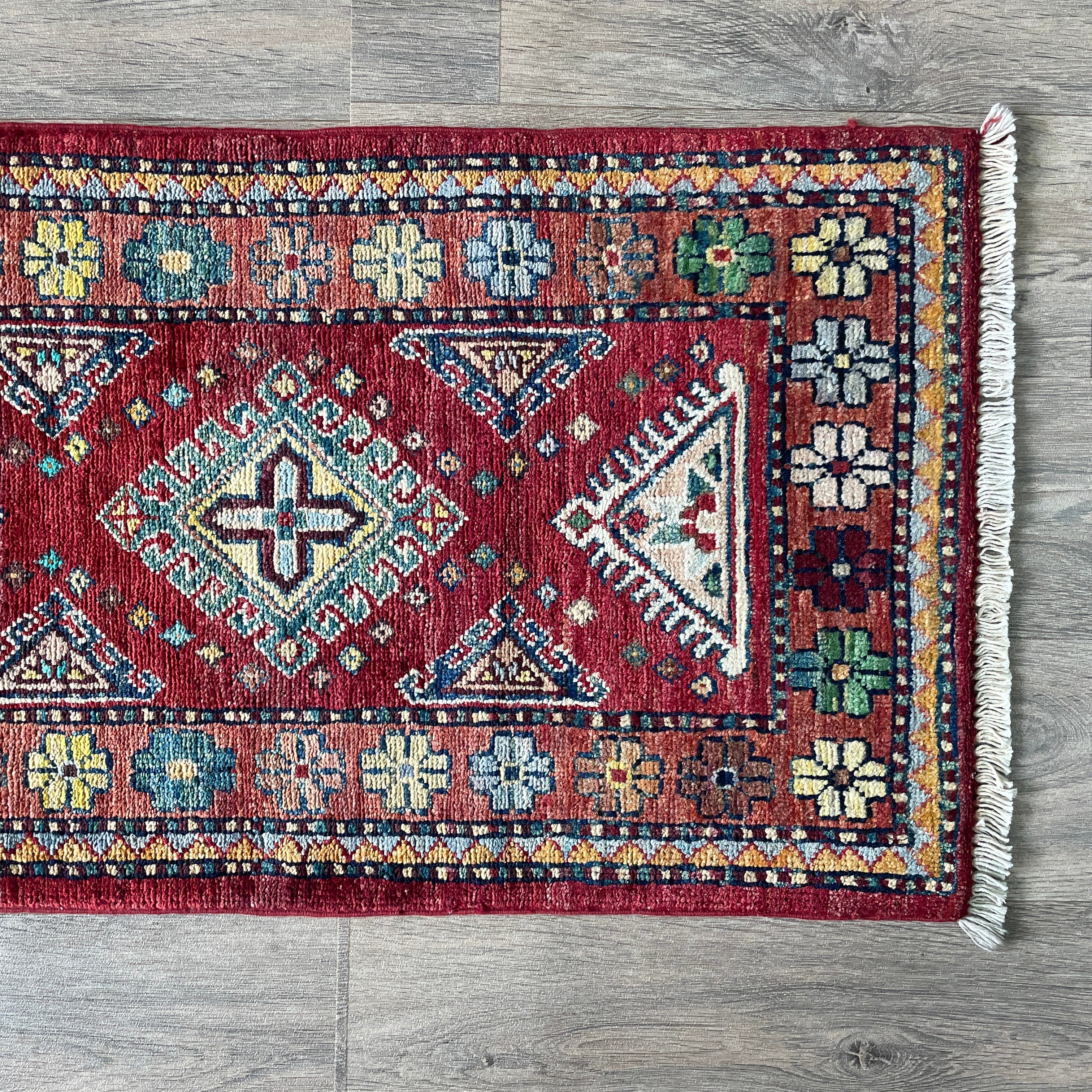 149 x 50 cm | Afghan Super Kazak Runner - Khorasan Rugs