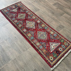 149 x 50 cm | Afghan Super Kazak Runner - Khorasan Rugs