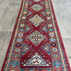 149 x 50 cm | Afghan Super Kazak Runner - Khorasan Rugs