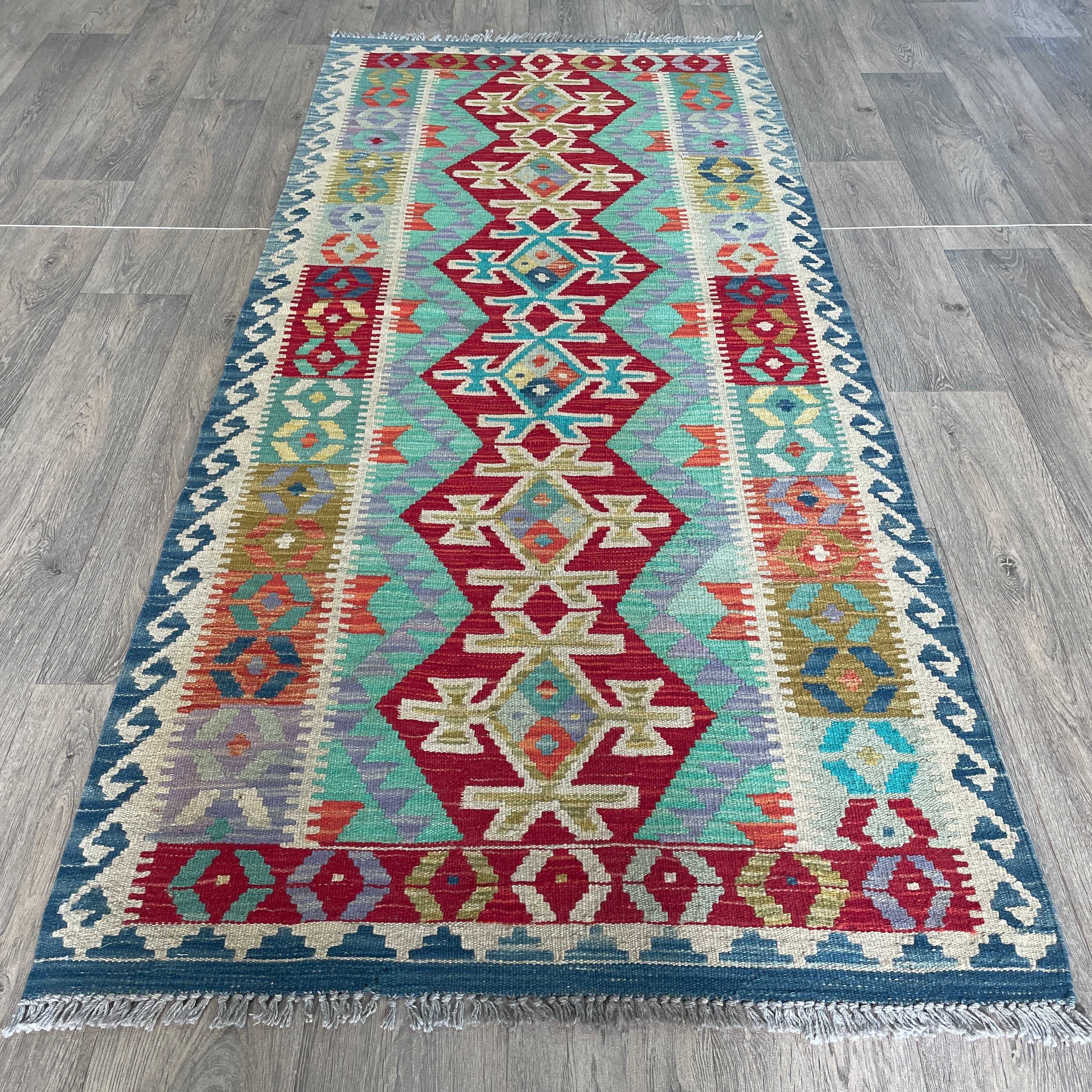 207 x 90 cm | Afghan Kilim Runner - Khorasan Rugs